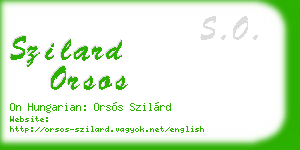 szilard orsos business card